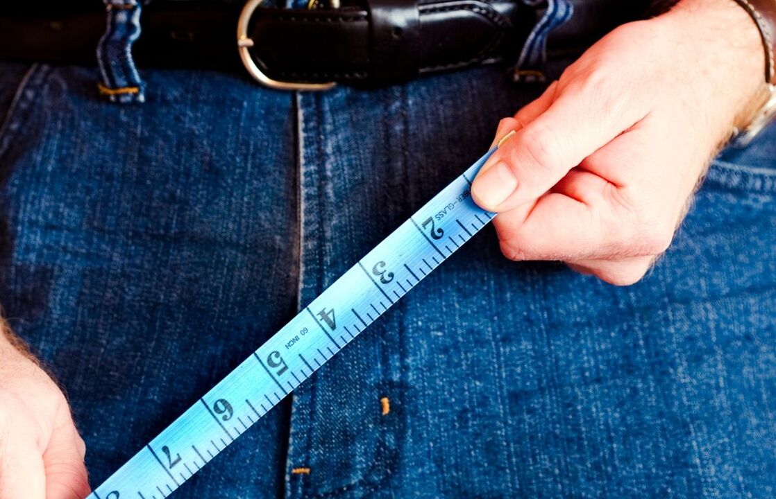 Measure the penis before enlargement