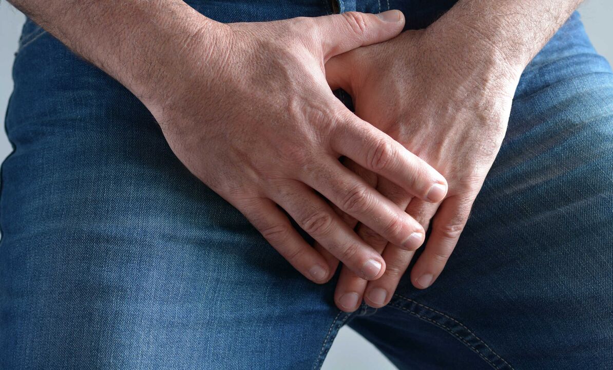 A man suffers from groin discomfort due to a microsurgical penile muscle graft