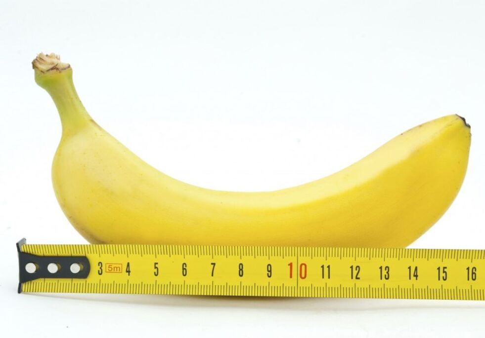 Measuring penis size using a banana