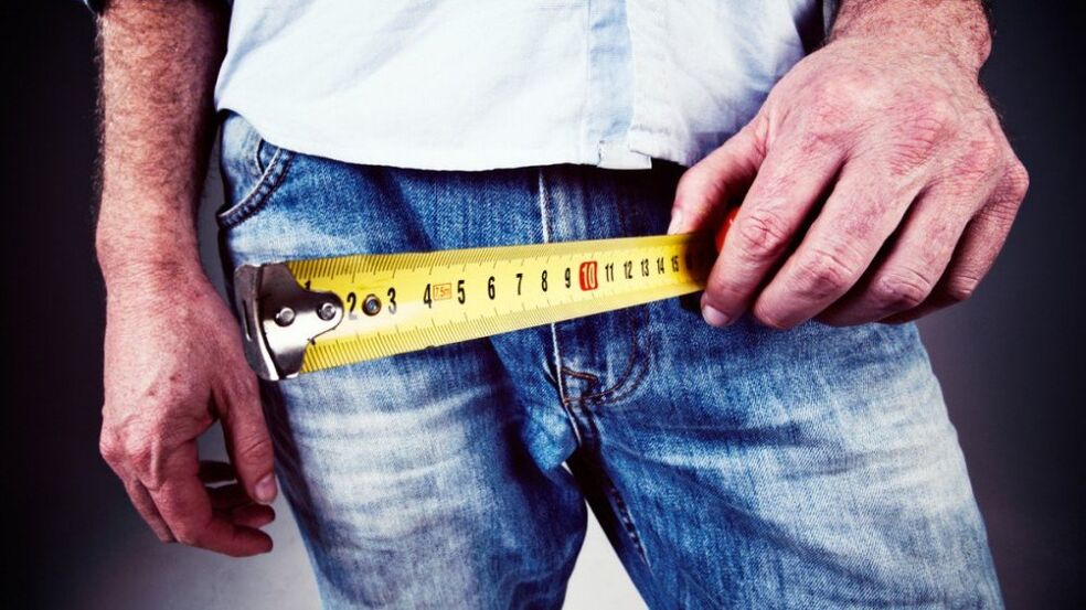 A man is waiting for you to measure your penis after enlargement